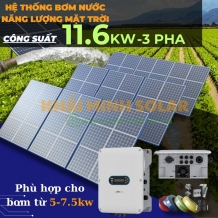Hệ thống bơm nước năng lượng mặt trời 11.6KW 3 Pha