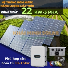 Hệ thống bơm nước năng lượng mặt trời 22KW 3 Pha