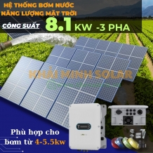 Hệ thống bơm nước năng lượng mặt trời 8.1KW 3 Pha
