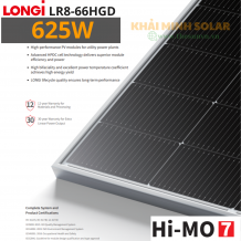 Tấm pin năng lượng mặt trời Longi Hi-mo 7 625W LR8-66HGD-625M
