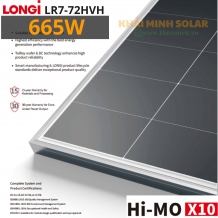 Tấm pin năng lượng mặt trời Longi Hi-mo X10 665W LR7-72HVH-665M