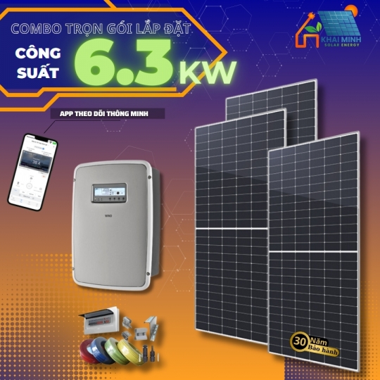 Hệ thống hòa lưới 6.3KW (trọn gói lắp đặt)
