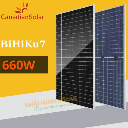 Tấm pin năng lượng mặt trời Canadian 660W BiHiKu7 CS7N-660MB-AG