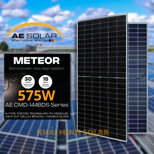Tấm pin năng lượng mặt trời AE Solar 575W AE575CMD-144BDS