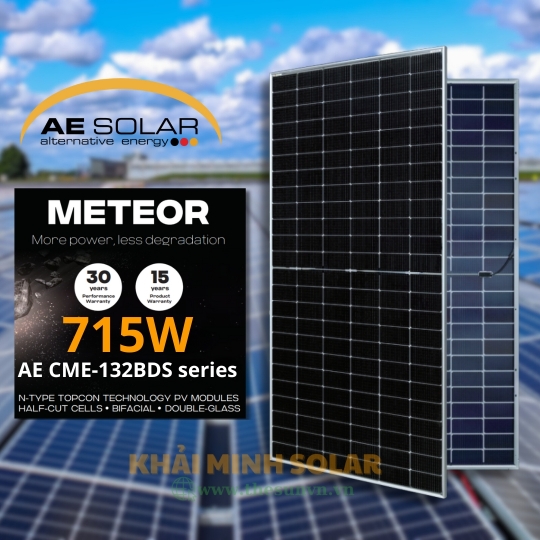 Tấm pin năng lượng mặt trời AE Solar 715W AE715CME-132BDS